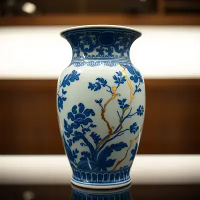 青磁花瓶の金継ぎ修復